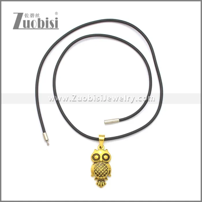Rubber Necklace W Stainless Steel Clasp n003187HG