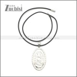 Rubber Necklace W Stainless Steel Clasp n003174HS1