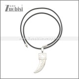 Rubber Necklace W Stainless Steel Clasp n003175HS2