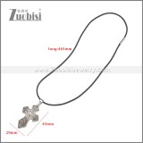 Rubber Necklace W Stainless Steel Clasp n003188HS