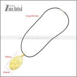 Rubber Necklace W Stainless Steel Clasp n003174HG2