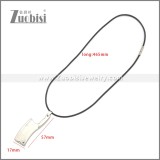 Rubber Necklace W Stainless Steel Clasp n003189HS