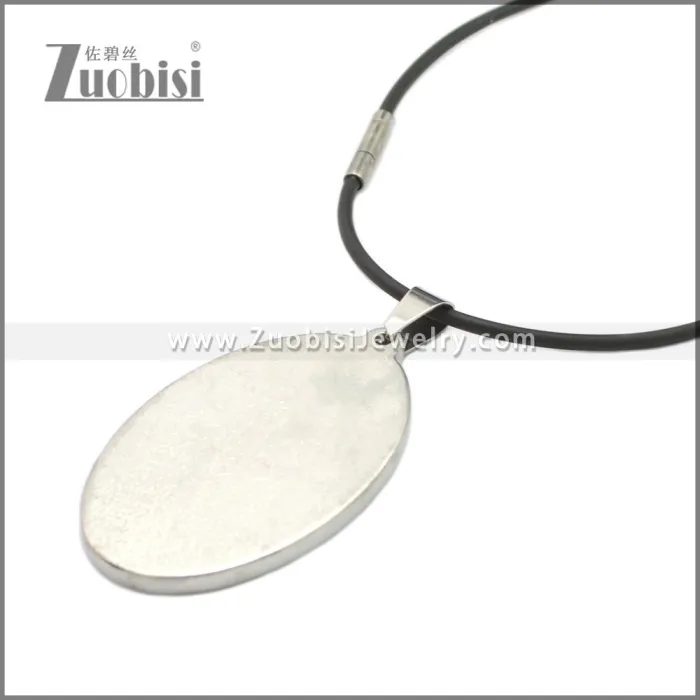 Rubber Necklace W Stainless Steel Clasp n003174HS1