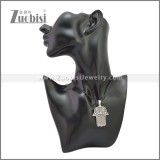 Rubber Necklace W Stainless Steel Clasp n003176HS2