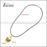 Rubber Necklace W Stainless Steel Clasp n003191HG