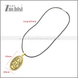 Rubber Necklace W Stainless Steel Clasp n003174HG1