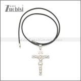 Rubber Necklace W Stainless Steel Clasp n003181HS