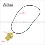 Rubber Necklace W Stainless Steel Clasp n003176HG1
