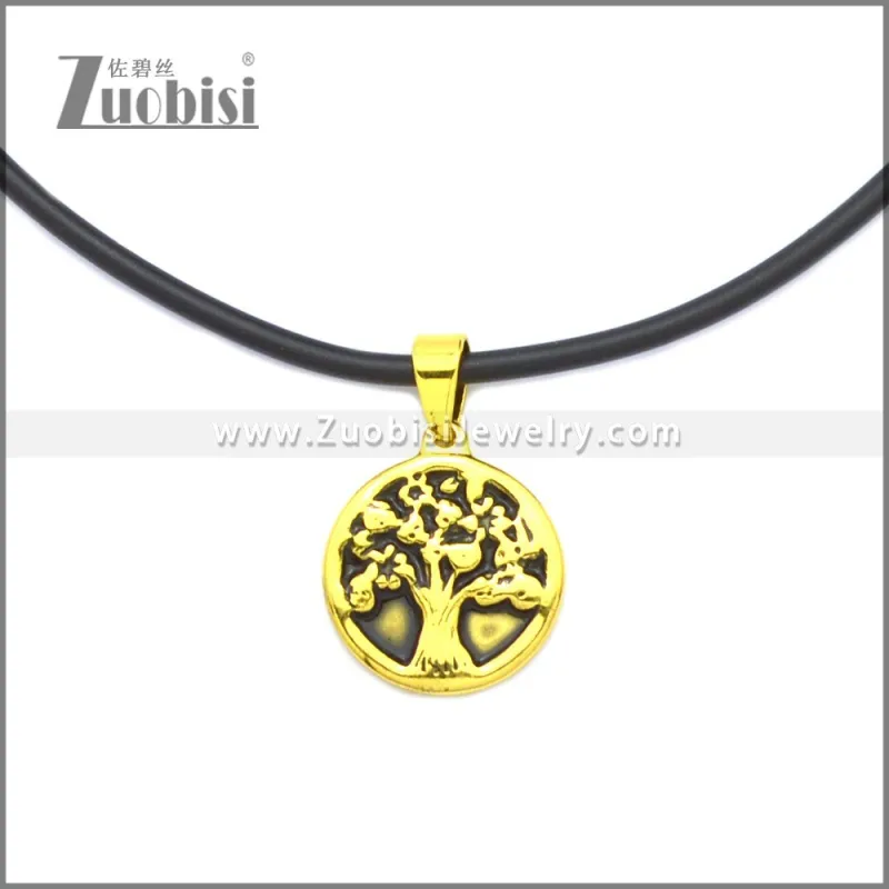 Rubber Necklace W Stainless Steel Clasp n003186HG