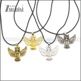 Rubber Necklace W Stainless Steel Clasp n003178HS2