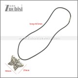 Rubber Necklace W Stainless Steel Clasp n003183HA