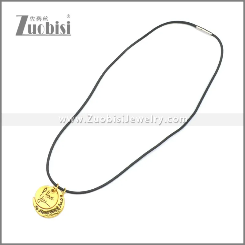 Rubber Necklace W Stainless Steel Clasp n003193HG
