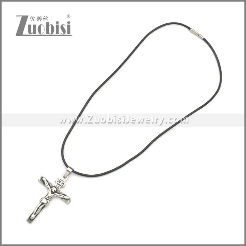 Rubber Necklace W Stainless Steel Clasp n003181HA