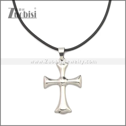 Rubber Necklace W Stainless Steel Clasp n003182HS
