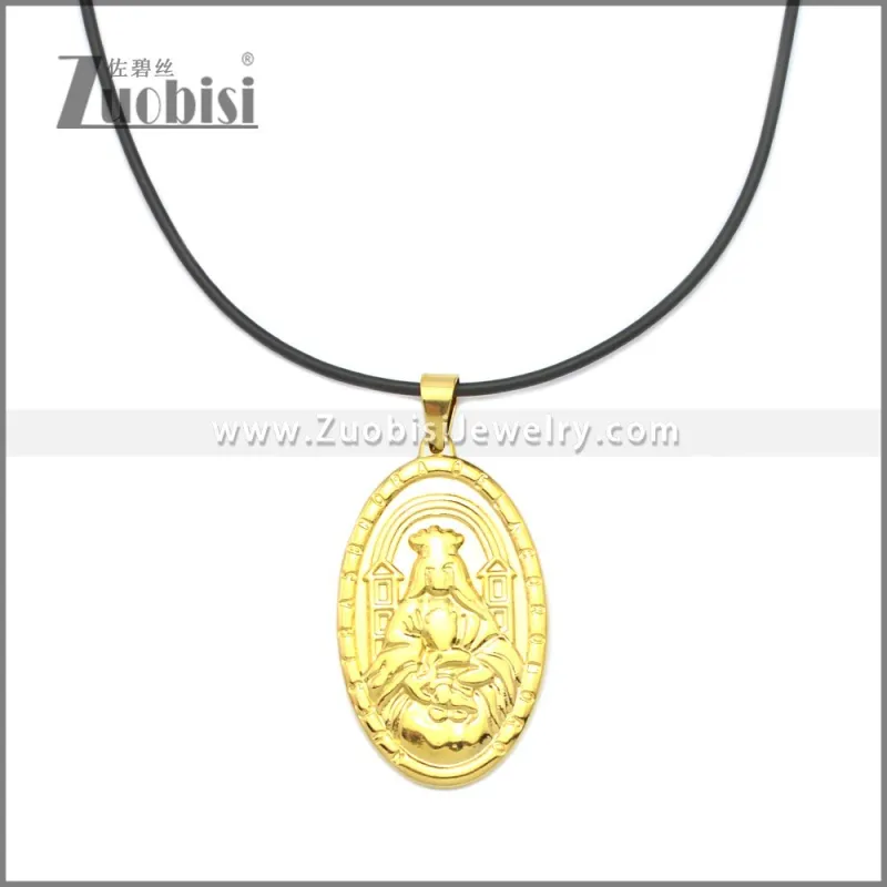 Rubber Necklace W Stainless Steel Clasp n003174HG2