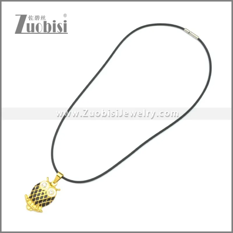 Rubber Necklace W Stainless Steel Clasp n003191HG