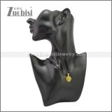 Rubber Necklace W Stainless Steel Clasp n003186HG