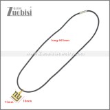 Rubber Necklace W Stainless Steel Clasp n003194HG