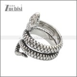 Vintage Stainless Steel Snake Stye Cocktail Party Statement Ring for Unisex r008762SA