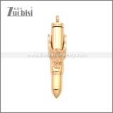 Rose Gold Stainless Steel Bullet Eagle Pendant p010930R