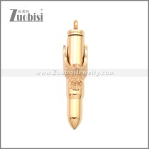 Rose Gold Stainless Steel Bullet Eagle Pendant p010930R