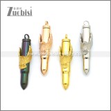 Golden Plating Stainless Steel Eagle Bullet Pendant p010930G