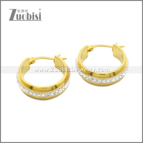 Gold Plated Stainless Steel Hoop Earring e002212G