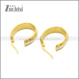 Gold Plated Stainless Steel Hoop Earring e002212G