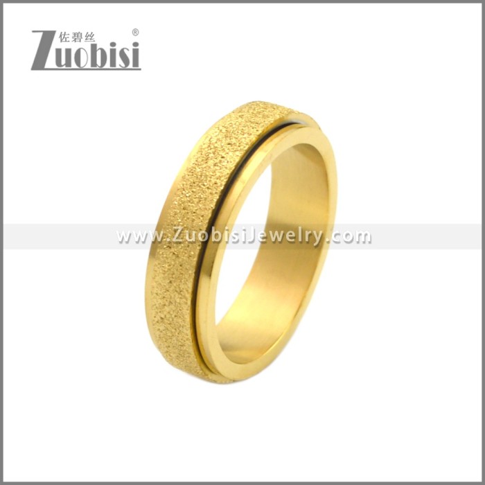 Golden Stainless Steel Rotatable Ring r008843G