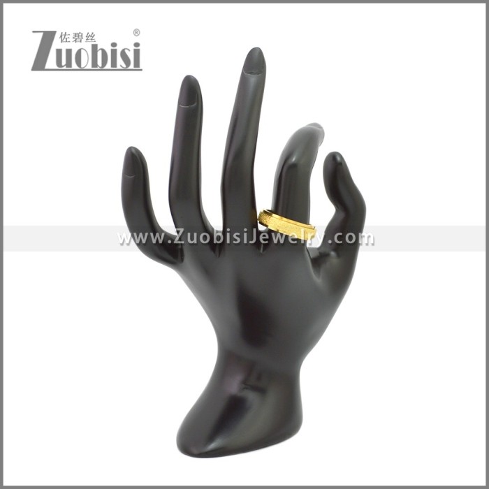 Golden Stainless Steel Rotatable Ring r008843G