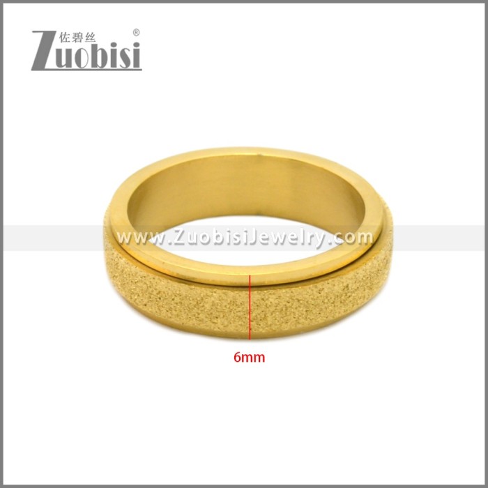 Golden Stainless Steel Rotatable Ring r008843G