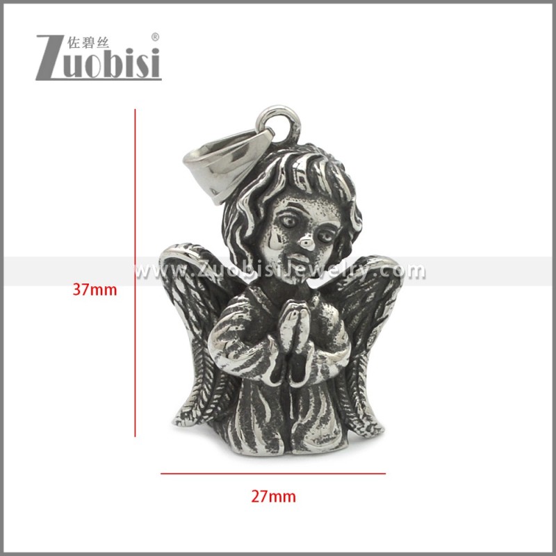 Stainless Steel Stunning Angel Pendant p011085SA