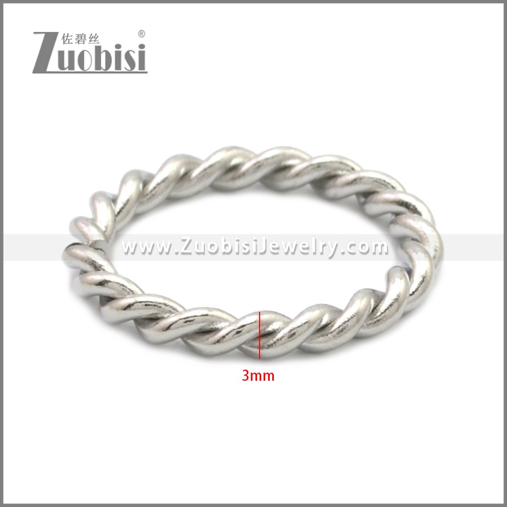 Stainless Steel Rings r008855S Zuobisi Jewelry