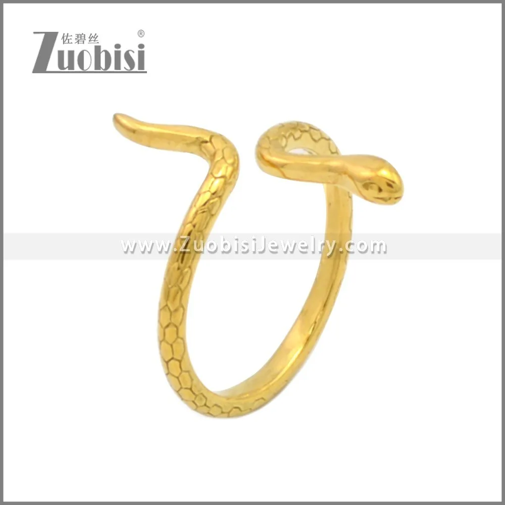 Gold Plating Stainless Steel Snake Ring