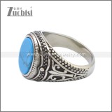 Stainless Steel Turquoise Stone Ring r008905SHB