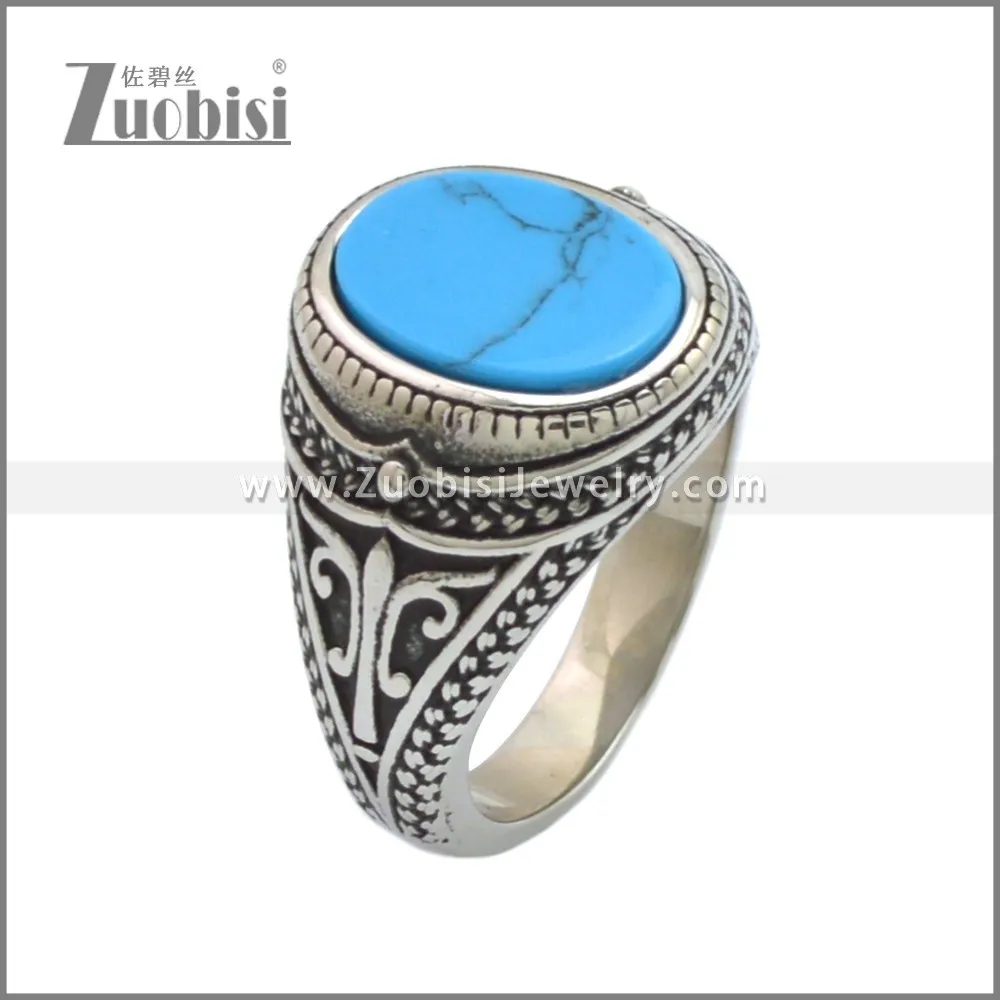 Stainless Steel Turquoise Stone Ring