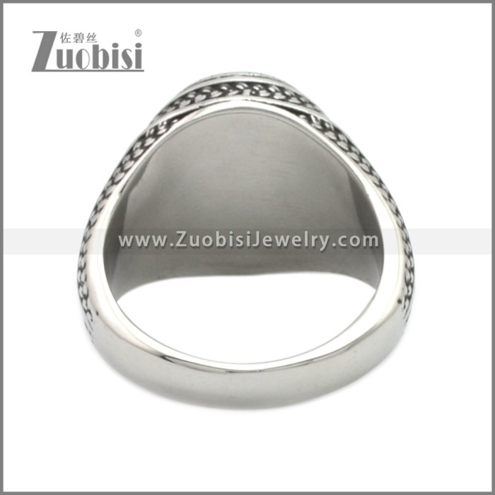 Stainless Steel Turquoise Stone Ring r008905SHB
