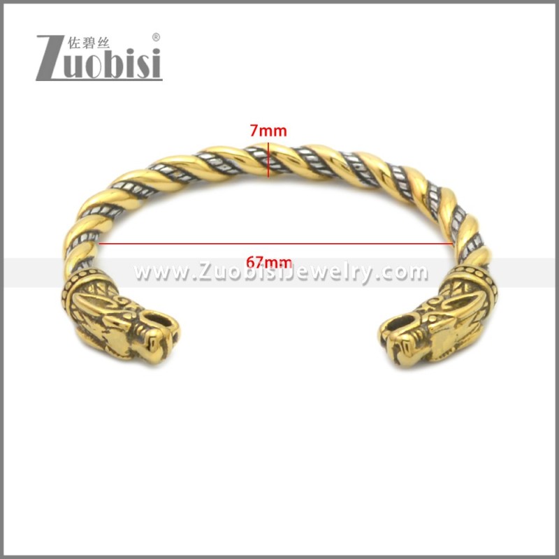 Gold Plated Dragon Viking Arm Ring Stainless Steel b010119SG1