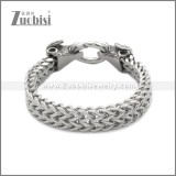 Silver Stainless Steel OX Bracelet b010132S