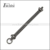 Antique Stainless Steel OX Bracelet b010132A