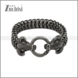 Antique Stainless Steel OX Bracelet b010132A