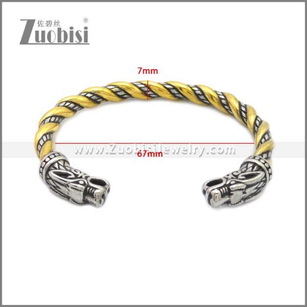 Retro Stainless Steel Dragon Viking Arm Ring Bracelet b010119SG2