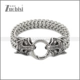 Stainless Steel Wolf Viking Bracelet b010136S