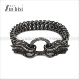 Antique Stainless Steel Dragon Bracelet b010133A