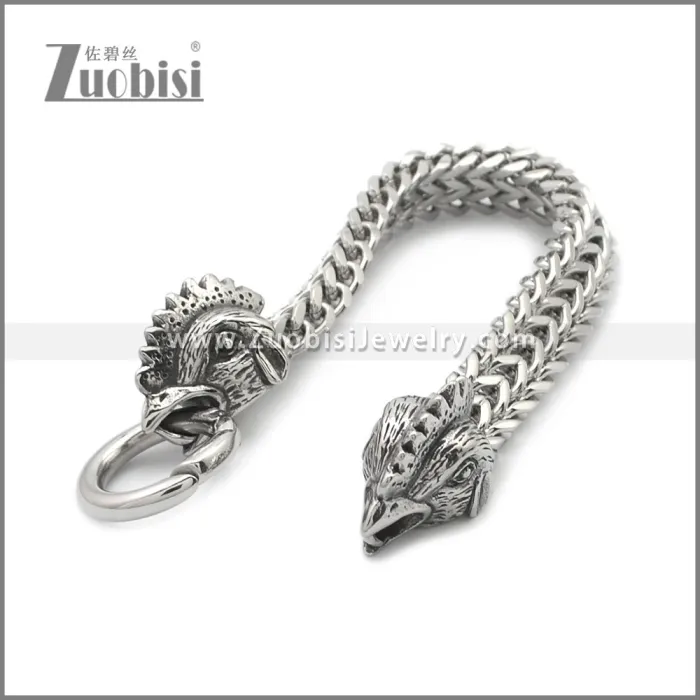 Stainless Steel Rooster Cock Bracelet b010139S
