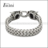 Stainless Steel Wolf Viking Bracelet b010136S