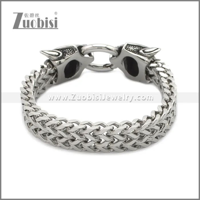 Stainless Steel Wolf Viking Bracelet b010136S