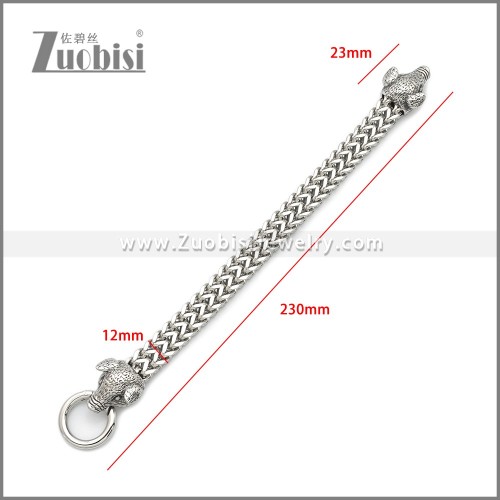 Stainless Steel Boar Bracelet b010141S