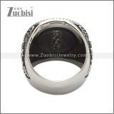 Men 316L Stainless Steel Norse Viking Odin's Wolf Rune Vantage Ring r008942SA
