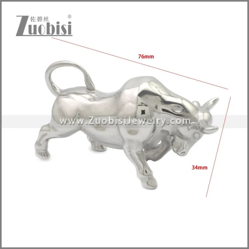 Stainless Steel Solid Cow Ornament a001031S